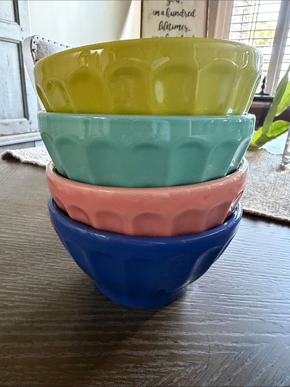 Anthropology Biscuit Bowls.  Made in Portugal
Set of 4.